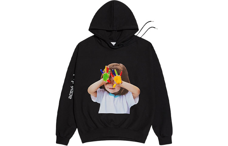 acmé de la vie/ADLV Colorful Hands Oversized Hoodie Unisex Black ADLV-20FW-HDBKBF-CFH