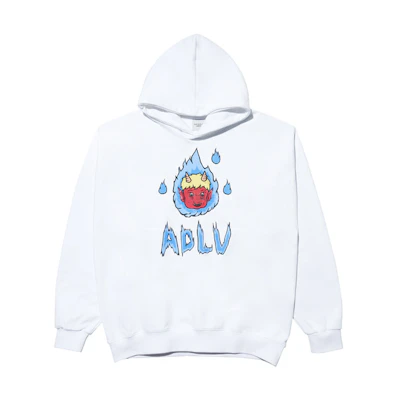 acmé de la vie ADLV Devil Print Hoodie Unisex White ADLV-21FW-HDAADV-WHT