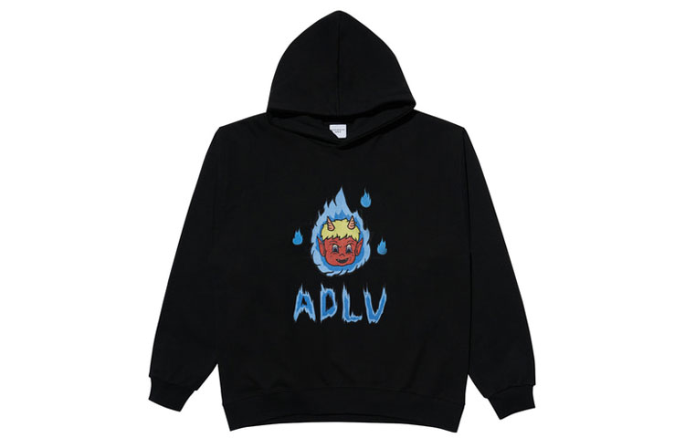 acmé de la vie/ADLV Devil Print Unisex Hoodie Black ADLV-21FW-HDAADV-BLK