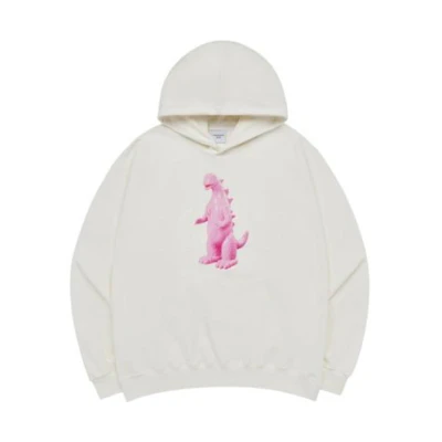acmé de la vie ADLV Dinosaur Print Hoodie Unisex Cream Color ADLV-23FW-HDADNL-CRM
