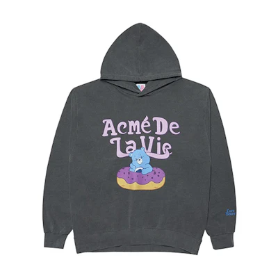 acmé de la vie ADLV Donut Bear Logo Graphic Hoodie Unisex Washed Gray ADLV-21FW-HDCBDT-WCH