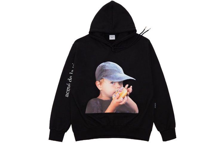 acmé de la vie ADLV Donut Boy Graphic Hoodie Unisex - Black ADLV-21SS-HDBKBF-CPB