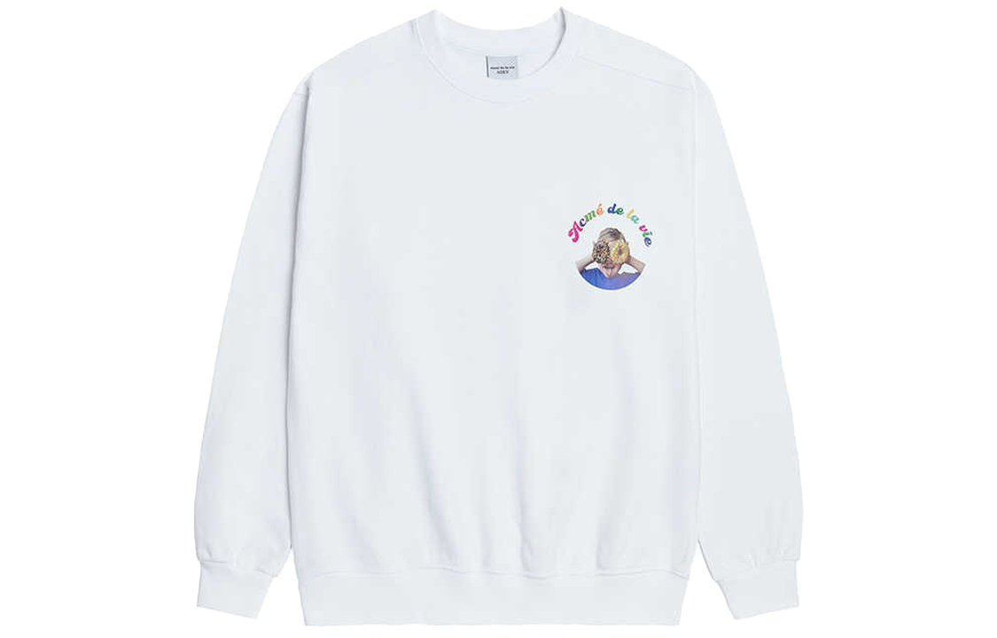 acmé de la vie ADLV Donut Boy Oversized Crewneck Sweatshirt Unisex White ADLV-20SS-SWWHBF-MD2