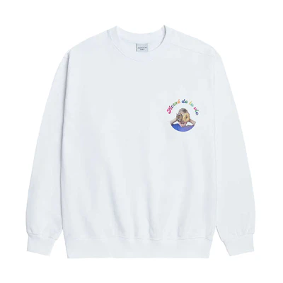 acmé de la vie ADLV Donut Boy Oversized Crewneck Sweatshirt Unisex White ADLV-20SS-SWWHBF-MD2