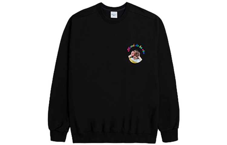 acmé de la vie ADLV Donut Boy Oversized Crewneck Sweatshirt Unisex Black ADLV-20SS-SWBKBF-MD1
