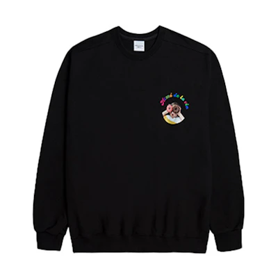 acmé de la vie ADLV Donut Boy Oversized Crewneck Sweatshirt Unisex Black ADLV-20SS-SWBKBF-MD1