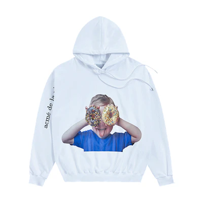 acmé de la vie ADLV Donut Boy Oversized Sweatshirt Unisex White - Gift Recommended ADLV-18FW-HDWHBF-DN2