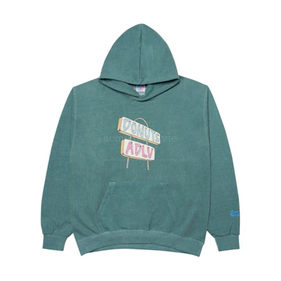acmé de la vie ADLV Donut Logo Print Hoodie Washed Green Unisex ADLV-21FW-HDCBDN-WGN