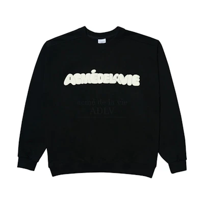 acmé de la vie ADLV Embossed Logo Crewneck Sweatshirt Unisex Black ADLV-21FW-SWLEBG-BLK