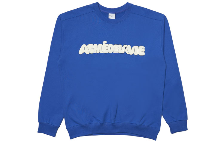 acmé de la vie ADLV Embossed Logo Crewneck Sweatshirt Unisex Blue ADLV-21FW-SWLEBG-BLU