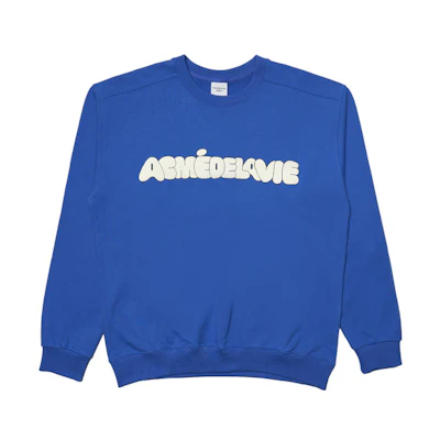 acmé de la vie ADLV Embossed Logo Crewneck Sweatshirt Unisex Blue ADLV-21FW-SWLEBG-BLU