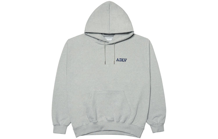 acmé de la vie/ADLV Embroidered Logo Hoodie Unisex in Gray ADLV-21FW-HDLBTE-MEL