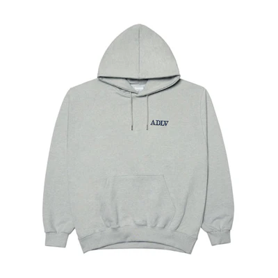 acmé de la vie/ADLV Embroidered Logo Hoodie Unisex in Gray ADLV-21FW-HDLBTE-MEL
