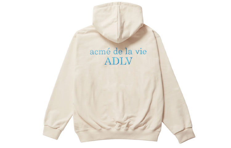 acmé de la vie ADLV Embroidered Logo Ivory Sweatshirt Unisex ADLV-20FW-HDLGBE-IVY