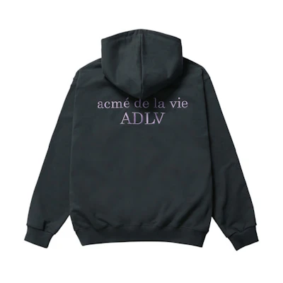 acmé de la vie ADLV Embroidered Logo Unisex Sweatshirt Charcoal Grey ADLV-20FW-HDLGBE-CHR