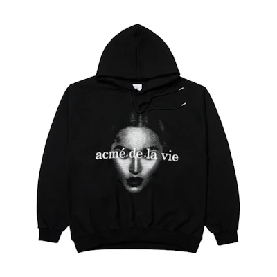 acmé de la vie ADLV Face Graphic Hoodie Unisex Black ADLV-21FW-HDAAFC-BLK
