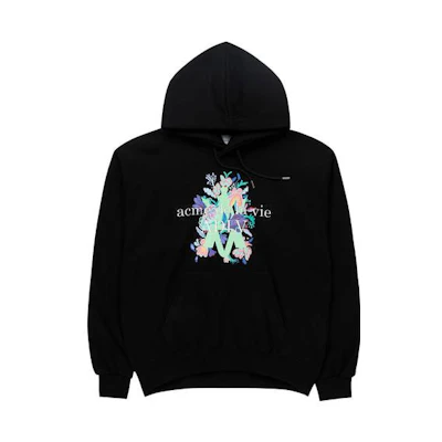 acmé de la vie ADLV Floral Logo Print Pullover Sweatshirt Unisex Black ADLV-22SS-HDAEFE-BLK