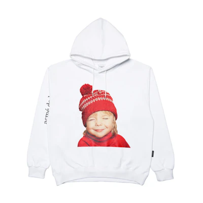 acmé de la vie ADLV Funny Character Logo Hoodie Unisex White ADLV-21FW-HDWHBF-RKH