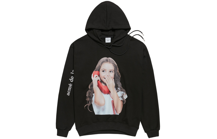 acmé de la vie ADLV Funny Kid Face Hoodie Unisex Black ADLV-SS18-2