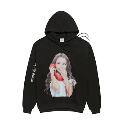 acmé de la vie ADLV Funny Kid Face Hoodie Unisex Black ADLV-SS18-2