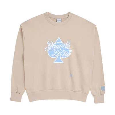 acmé de la vie ADLV FW22 Beige Letter Print Long-Sleeve Unisex Pullover Sweater ADLV-22FW-SWLBDS-BEG