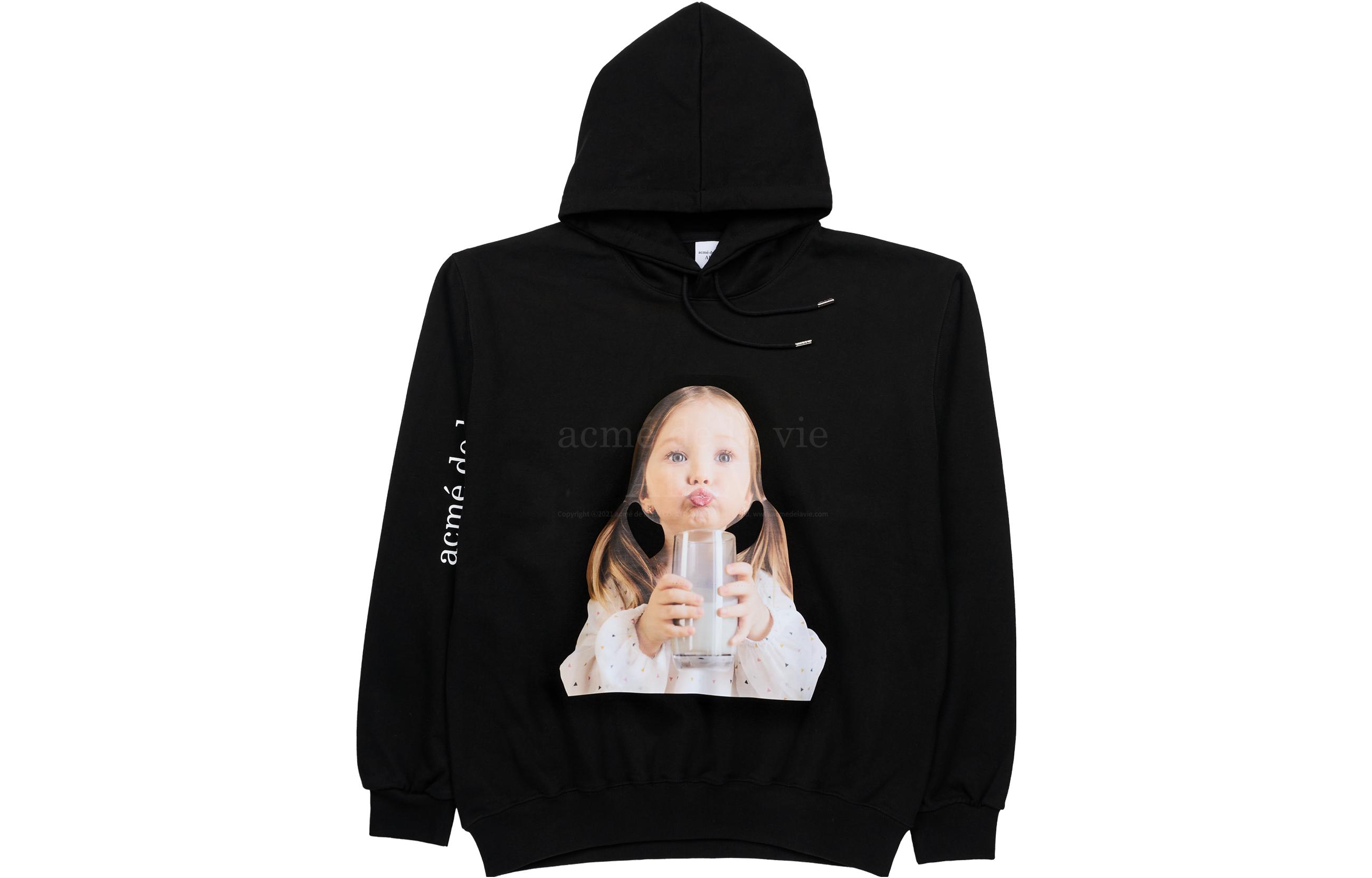 acmé de la vie ADLV FW22 Black Logo Graphic Hoodie Unisex Pullover Sweatshirt 22FW-HDBKBF-MKG