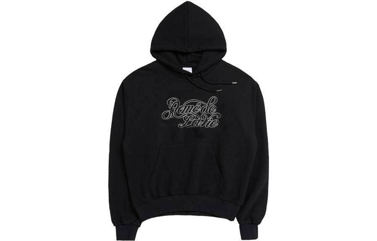 acmé de la vie ADLV FW22 Embroidered Logo Long Sleeve Sweatshirt Black Unisex ADLV-22FW-HDBLCY-BLK