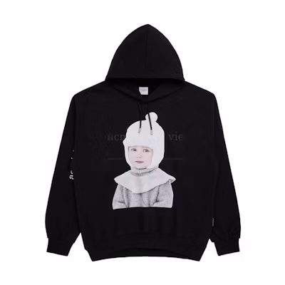 acmé de la vie ADLV FW22 Graphic Print Hoodie Black Pullover ADLV-22FW-HDBKBF-WTB