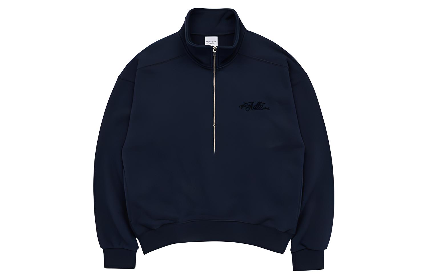 acmé de la vie ADLV FW22 Half-Zip Pullover Sweatshirt Unisex - Deep Blue ADLV-22FW-SWPLAC-OTM