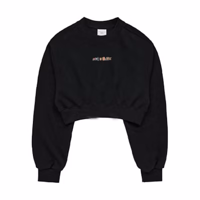 acmé de la vie ADLV FW22 Logo Print Unisex Crewneck Sweatshirt Black ADLV-22FW-SWCLCG-LYW