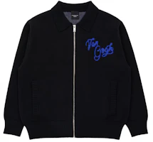 acmé de la vie ADLV FW22 Logo Printed Zip-Up Jacket Unisex Black ADLV-22FW-KNAVAG-IVY acmé de la vie ADLV FW22 Logo Printed Zip-Up Jacket Unisex Black ADLV-22FW-KNAVAG-IVY