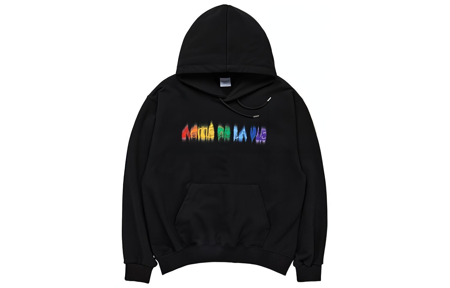 acmé de la vie ADLV FW22 Rainbow Spray Logo Hoodie Black Unisex ADLV-22FW-HDLRBS-BLK
