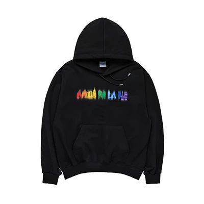 acmé de la vie ADLV FW22 Rainbow Spray Logo Hoodie Black Unisex ADLV-22FW-HDLRBS-BLK