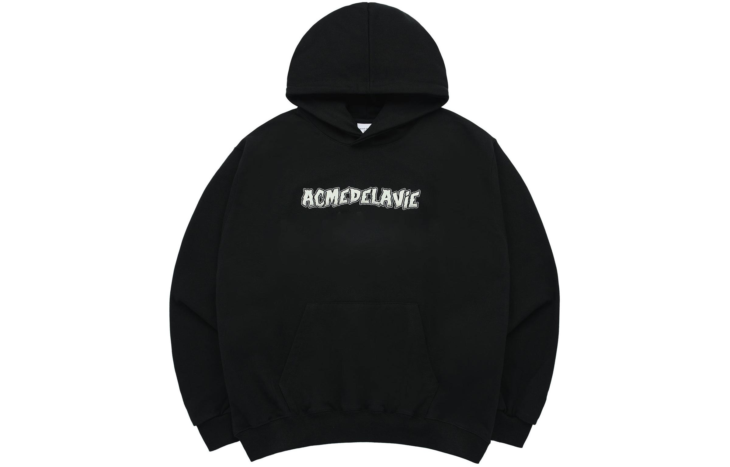 acmé de la vie ADLV FW23 Cartoon Din2ls Creature Hoodie Black - Pullover ADLV-23FW-HDACDN-BLK