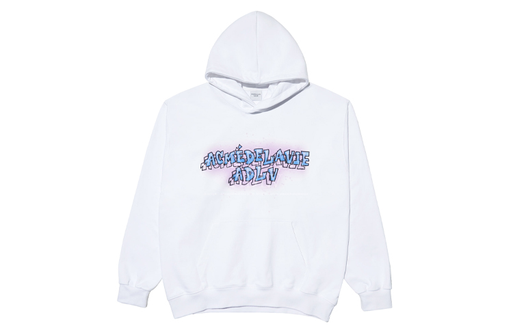 acmé de la vie/ADLV Glass Letter Logo Hoodie Unisex White ADLV-21FW-HDLGLT-WHT