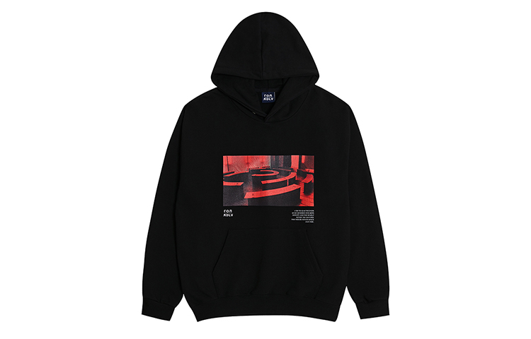 acmé de la vie ADLV Graphic Hoodie Black Unisex Long-Sleeve Oversized Fit ADLV-20FW-HDLOLI-BLK