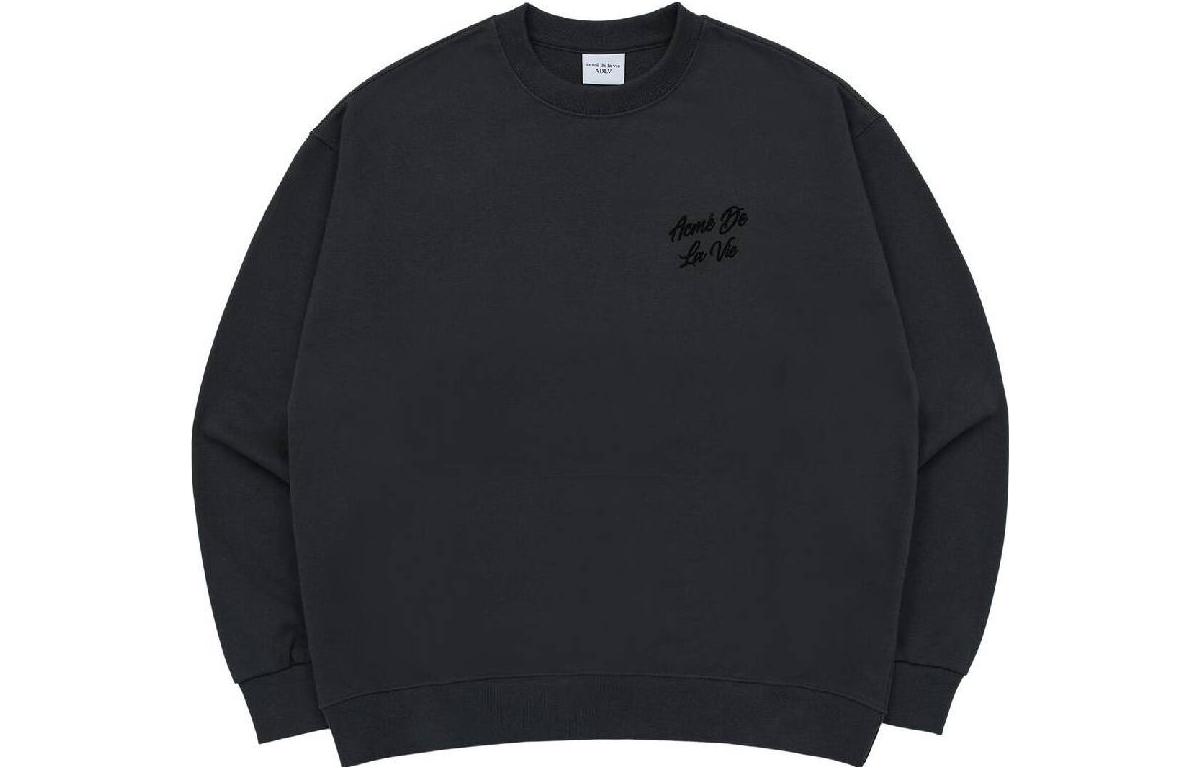 acmé de la vie ADLV Grey Crewneck Letter Print Long Sleeve Sweatshirt ADLV-23FW-SWLSCB-CHA