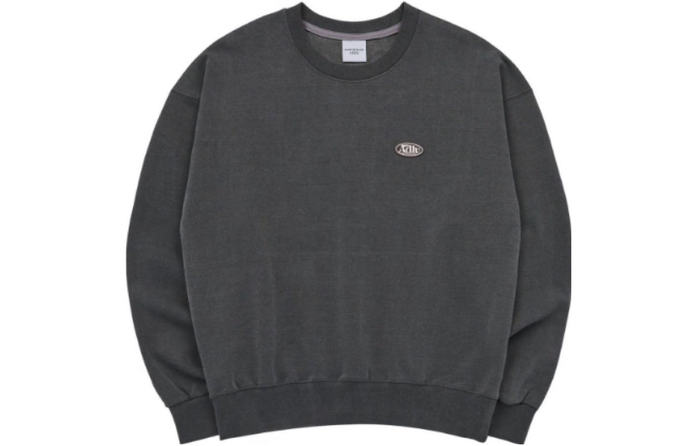 acmé de la vie ADLV Grey Crewneck Pullover Sweatshirt with Logo Print for Men ADLV-23SS-SWBACW-CHA