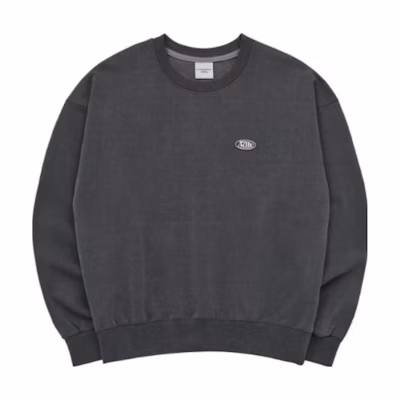 acmé de la vie ADLV Grey Crewneck Pullover Sweatshirt with Logo Print for Men ADLV-23SS-SWBACW-CHA