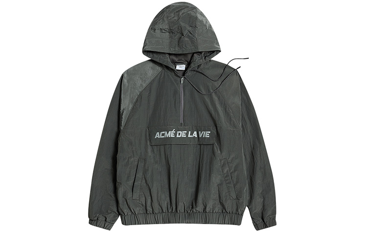 acmé de la vie ADLV Half-Zip Pocket Jacket Unisex - Grey ADLV-20SS-OTARBP-DGR
