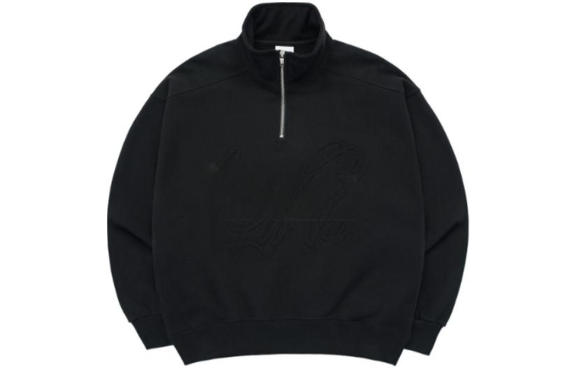 acmé de la vie/ADLV Half-Zip Pullover Sweatshirt Black ADLV-24SS-SWPBSE-BLK