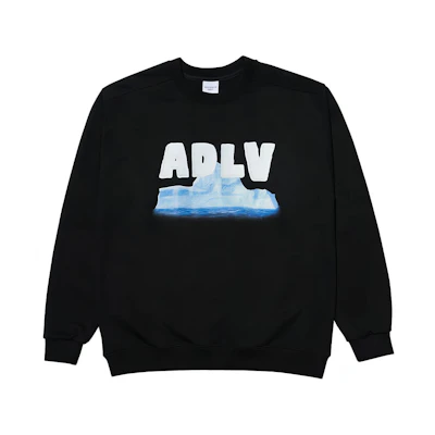 acmé de la vie ADLV Iceberg Logo Print Hoodie Unisex Black ADLV-21FW-SWAGLC-BLK