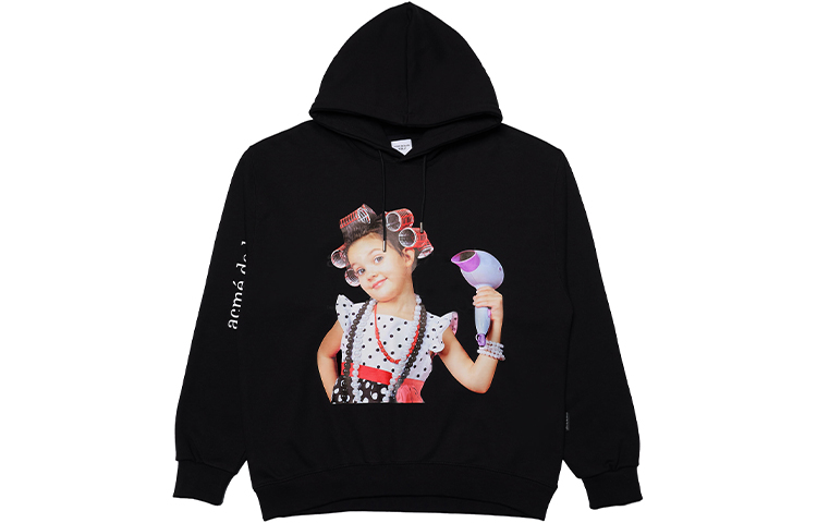 acmé de la vie ADLV Kids with Hairdryer Hoodie Unisex Black ADLV-21FW-HDBKBF-HAD