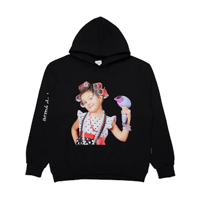 acmé de la vie ADLV Kids with Hairdryer Hoodie Unisex Black ADLV-21FW-HDBKBF-HAD