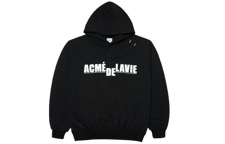 acmé de la vie ADLV Large Logo Hoodie Unisex Black ADLV-21FW-HDLWFL-BLK