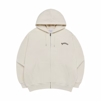 acmé de la vie ADLV Letter Bear Print Zip Hoodie Jacket Unisex - Off-White ADLV-23FW-ZPAGCB-CRM