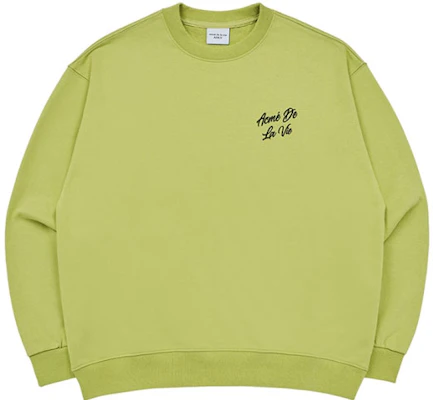 acmé de la vie ADLV レタークルーネック オーバーサイズ 長袖スウェットシャツ グリーン ユニセックス ADLV-23FW-SWLSCB-LIM Buy acmé de la vie ADLV レタークルーネック オーバーサイズ 長袖スウェットシャツ グリーン ユニセックス ADLV-23FW-SWLSCB-LIM