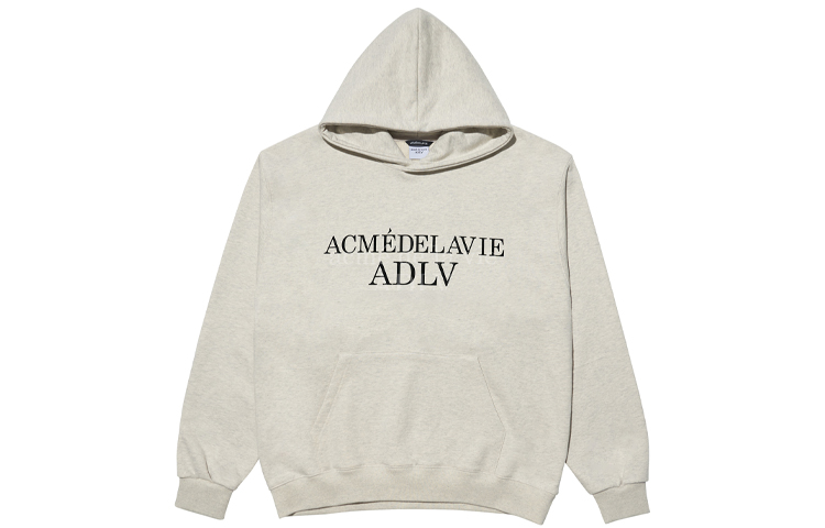 acmé de la vie/ADLV Letter Logo Oversized Hoodie Unisex Wheat Color ADLV-21FW-HDLEST-OTM