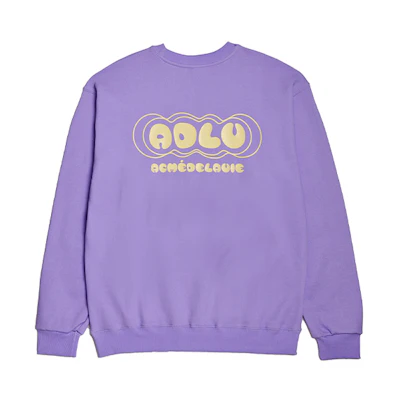acmé de la vie ADLV Letter Logo Purple Oversized Sweatshirt Unisex Crewneck ADLV-21SS-SWLCRC-LPP