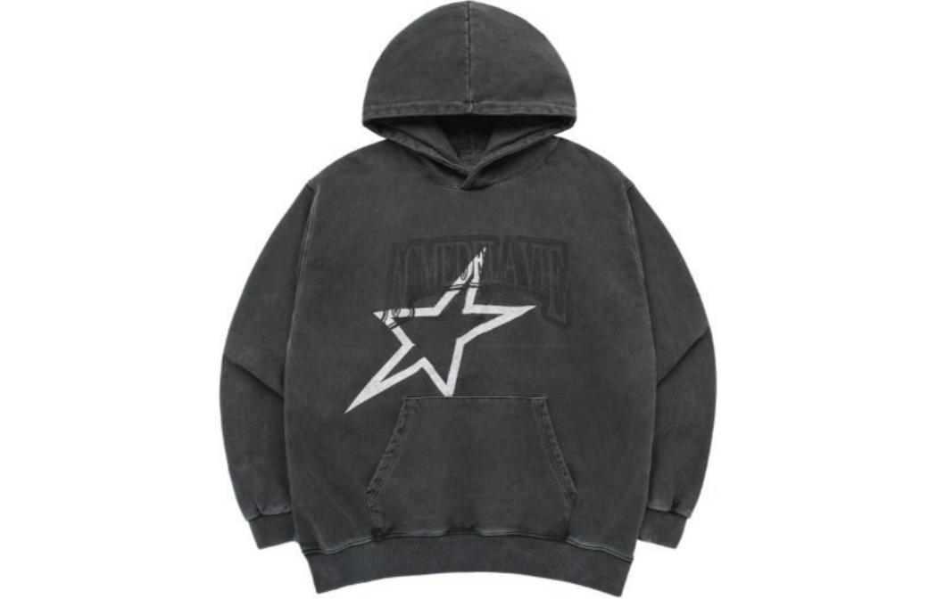 acmé de la vie/ADLV Letter Logo Star Print Hoodie Unisex Grey Pullover Sweater ADLV-24SS-HDLAEG-CHA